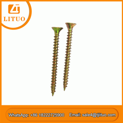 Chipboard Screw Yellow Zinc Pozi Drive 